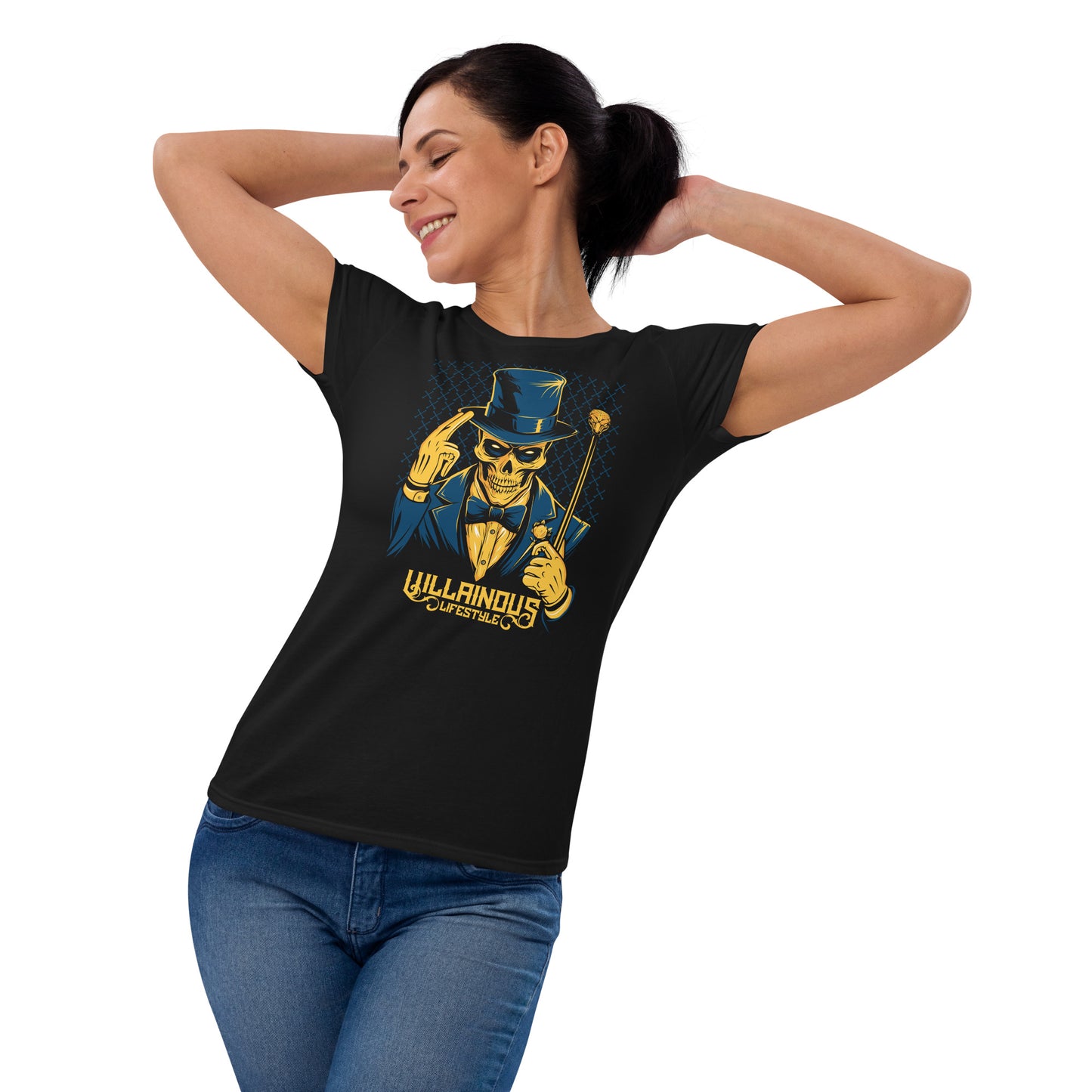 Villainous Lifestyle Skeleton  Women's Fashion Fit T-shirt