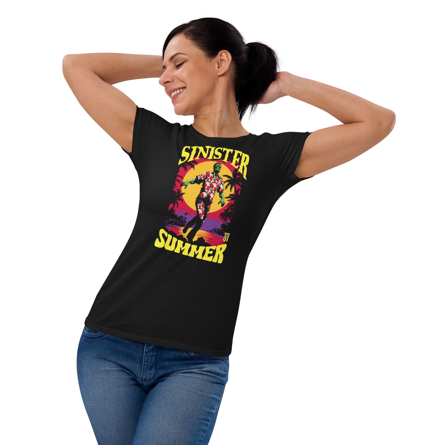 Sinister Summer Frankenstein Women's Fashion Fit T-shirt