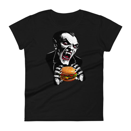 Count Cheese Burger Women's Fashion Fit T-shirt