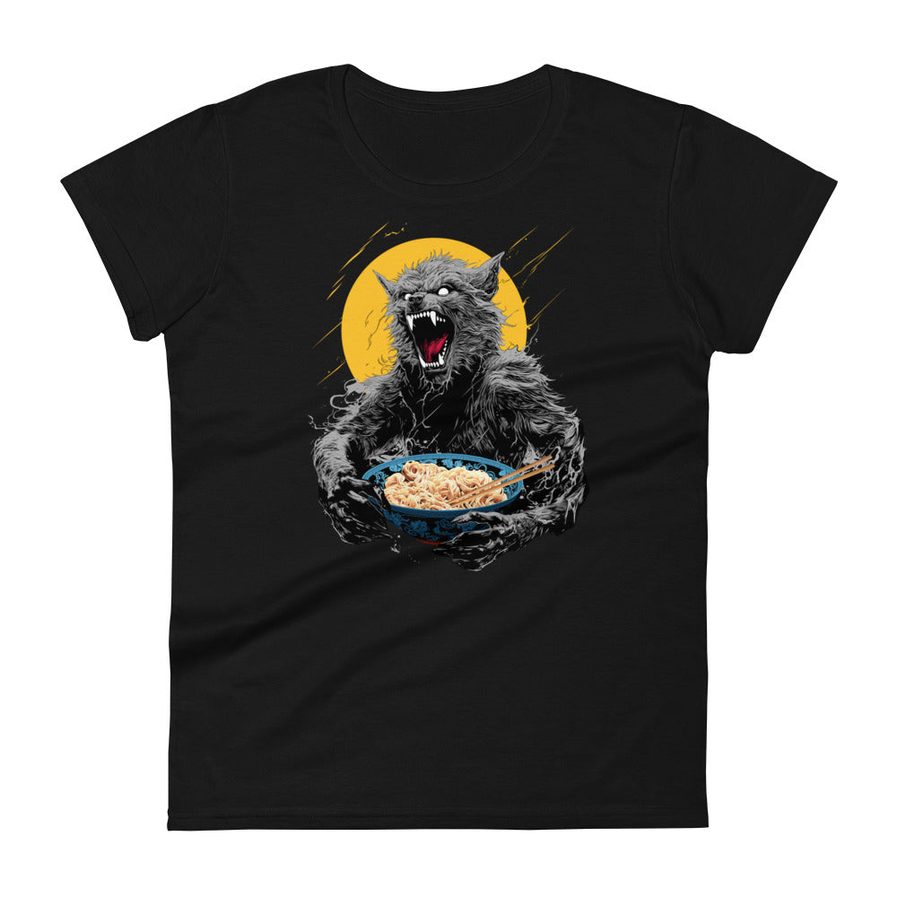 Ramen Wolf Women's Fashion Fit T-shirt