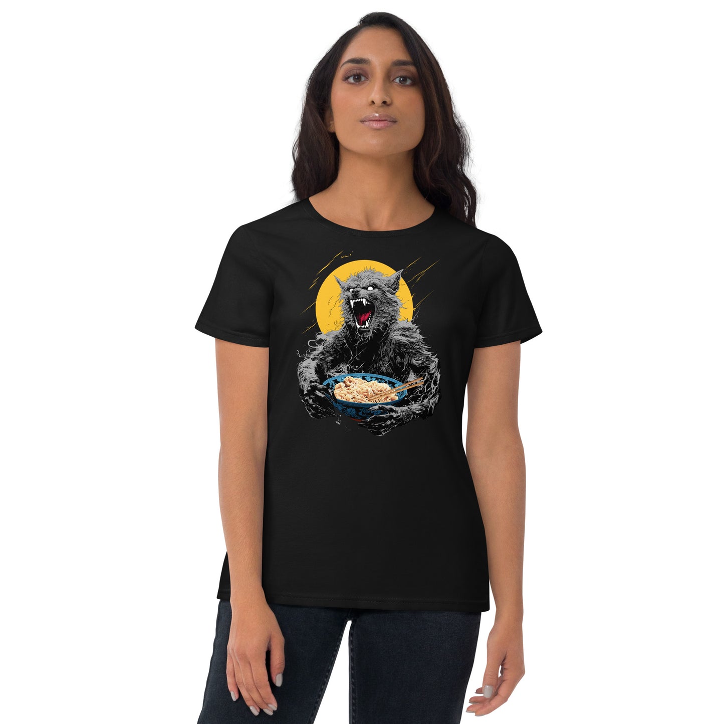 Ramen Wolf Women's Fashion Fit T-shirt