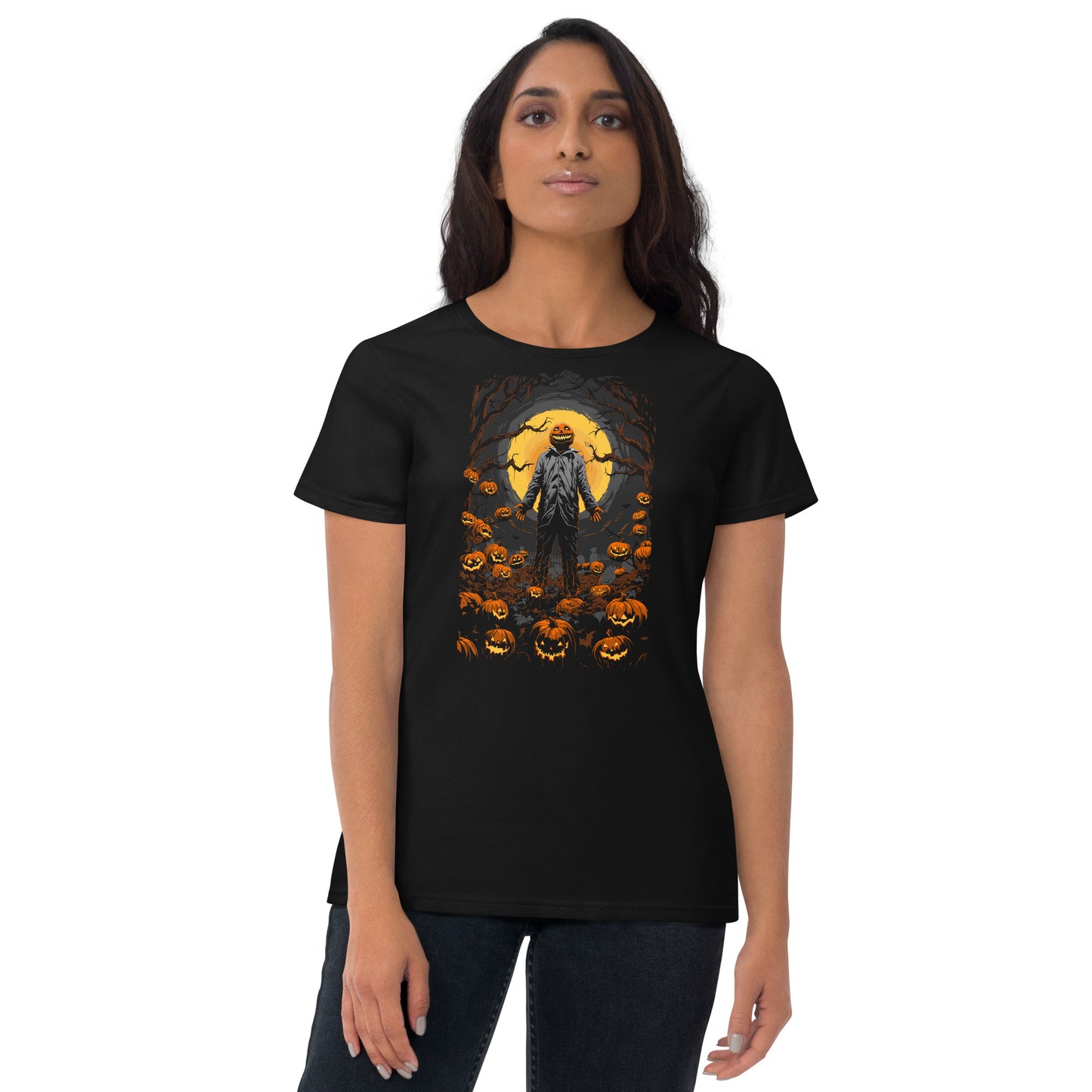 Pumpkin King and the Field of Frights Women's Fashion Fit T-shirt