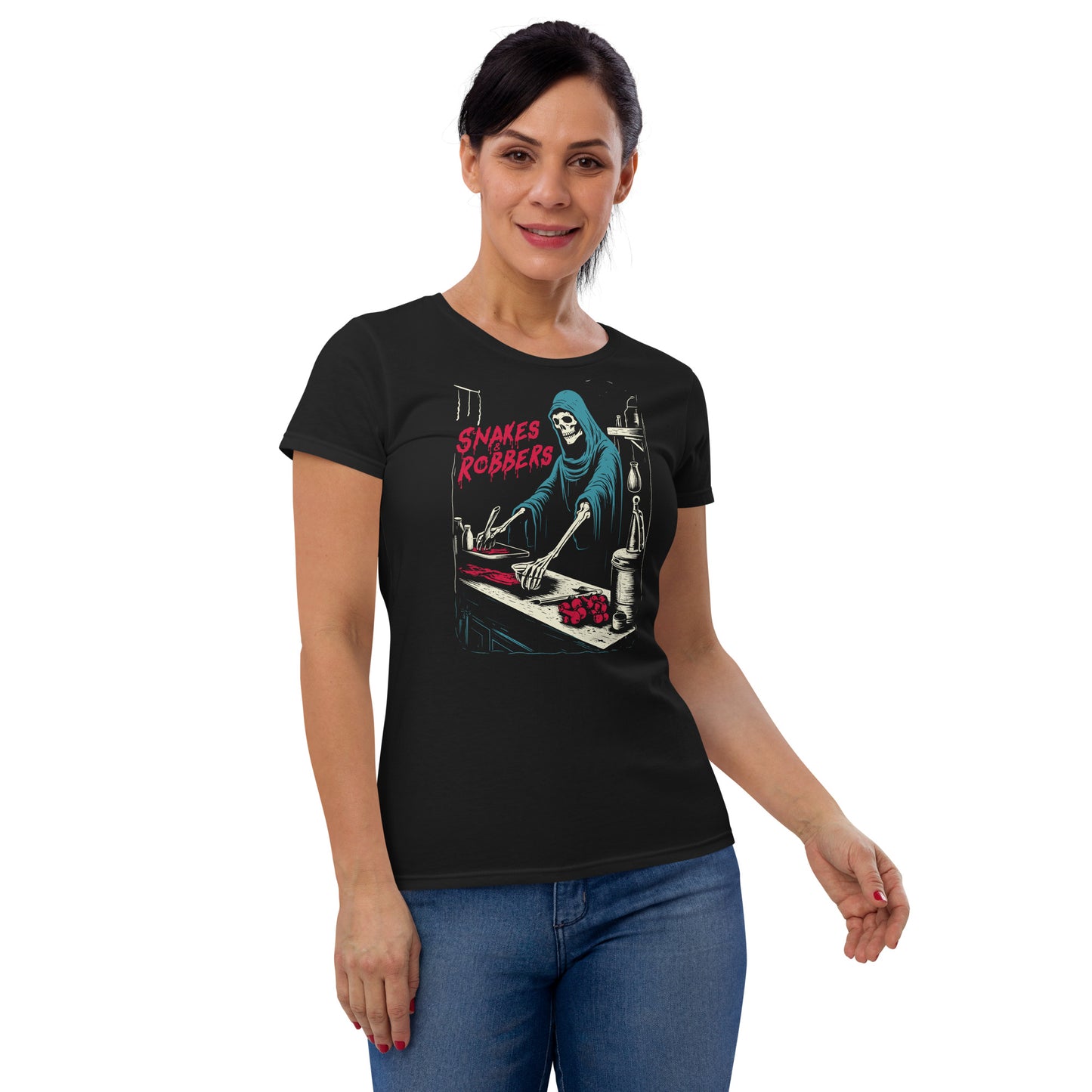 Butcher Shop Grim Reaper Women's Fashion Fit T-shirt