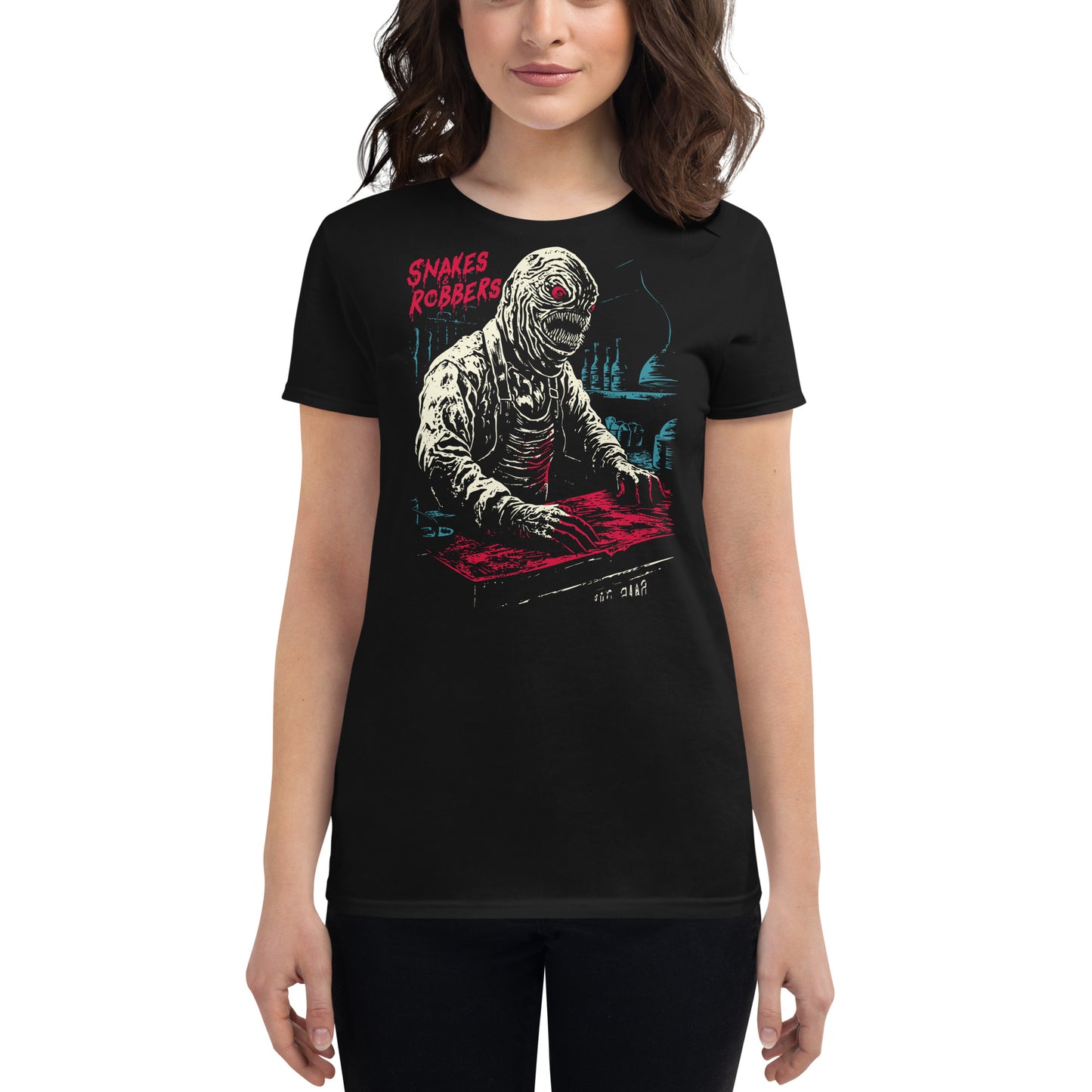 Butcher Shop Lagoon Creature Women's Fashion Fit T-shirt