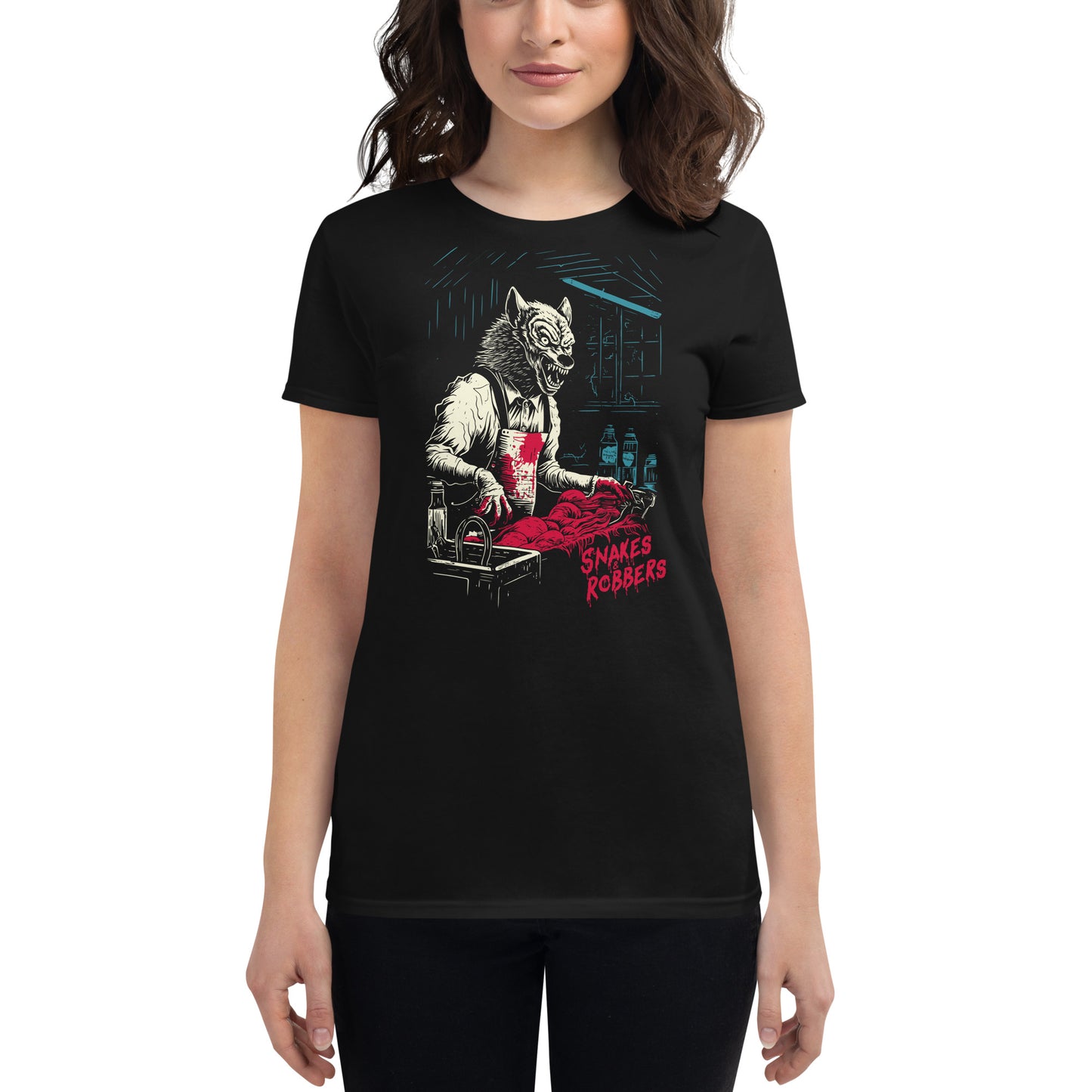 Butcher Shop Werewolf Women's Fashion Fit T-shirt