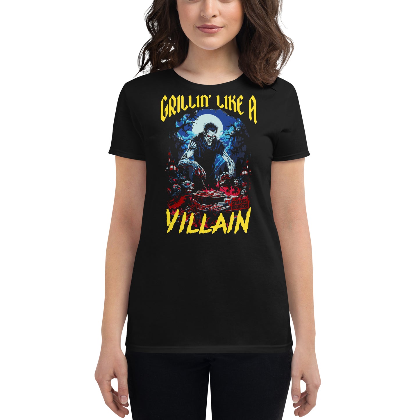 Grillin' like a Villain Ghoul Women's Fashion Fit T-shirt