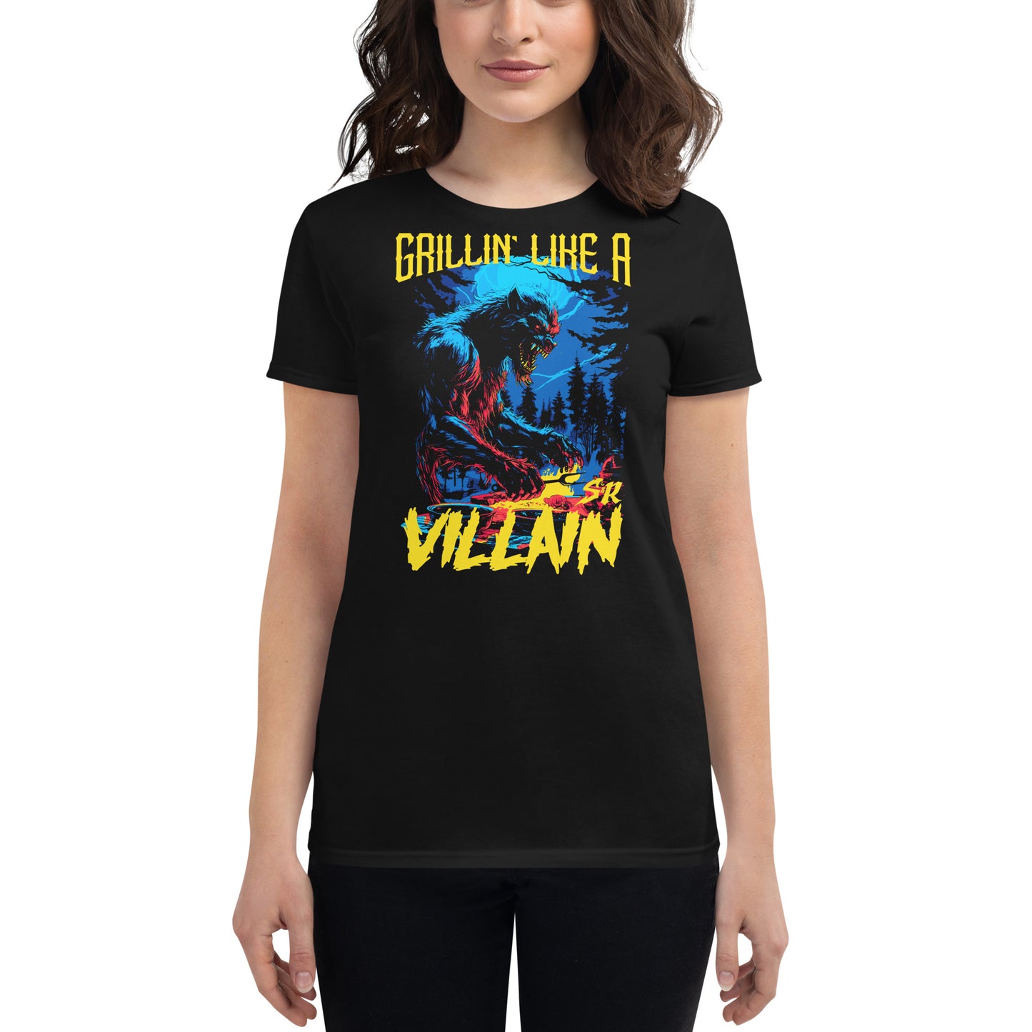 Grillin' like a Villain Werewolf Women's Fashion Fit T-shirt