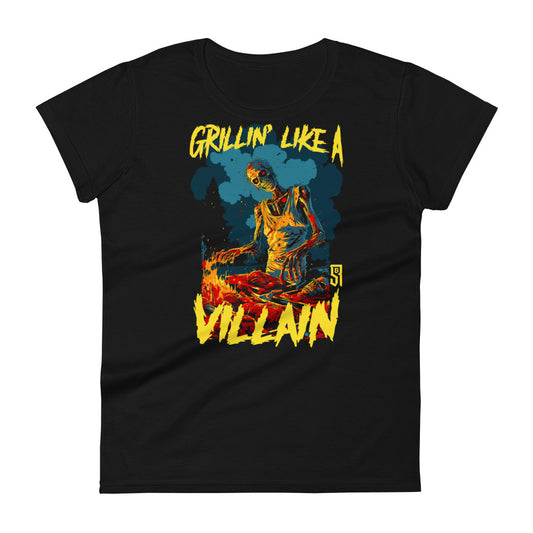 Grillin' like a Villain Zombie Women's Fashion Fit T-shirt