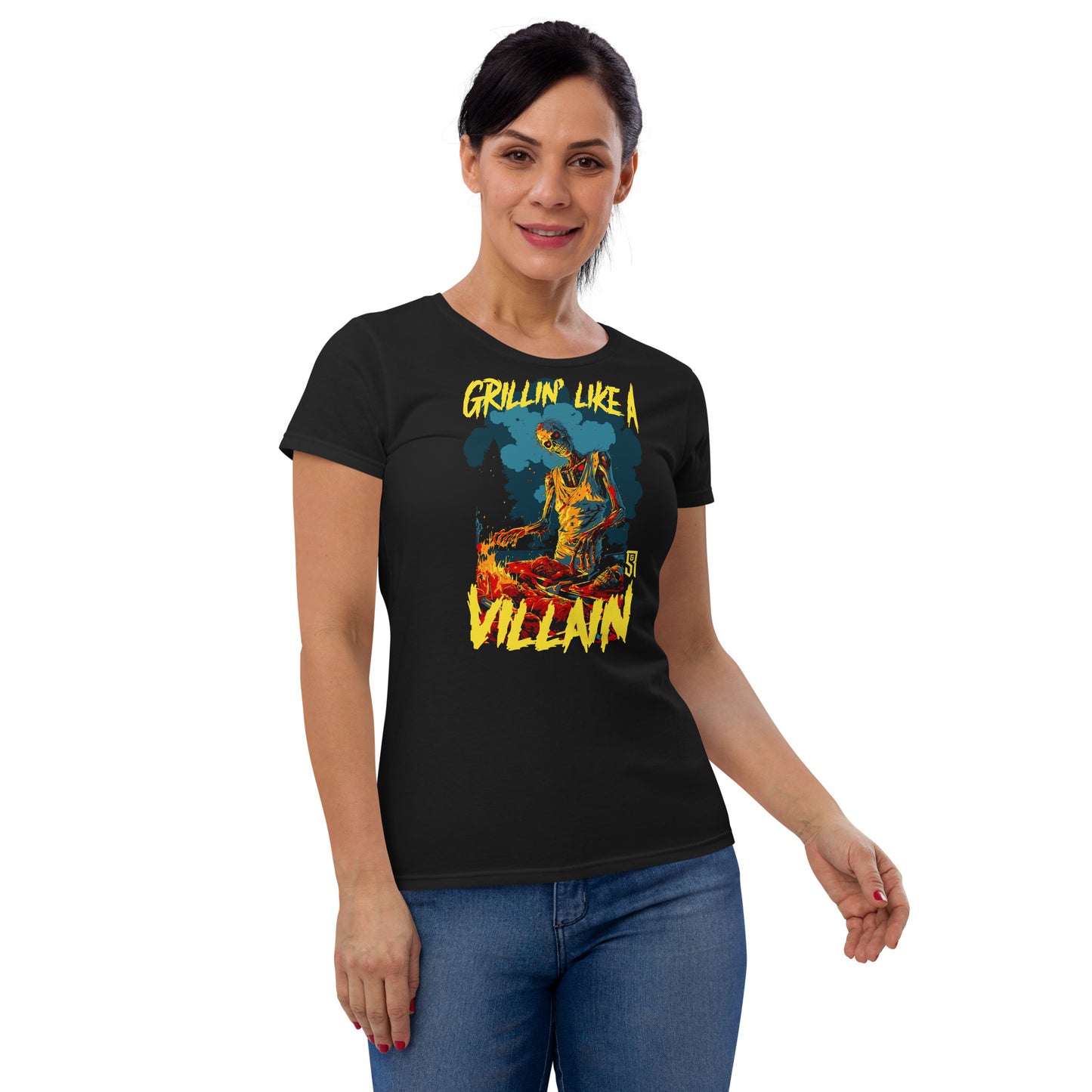 Grillin' like a Villain Zombie Women's Fashion Fit T-shirt