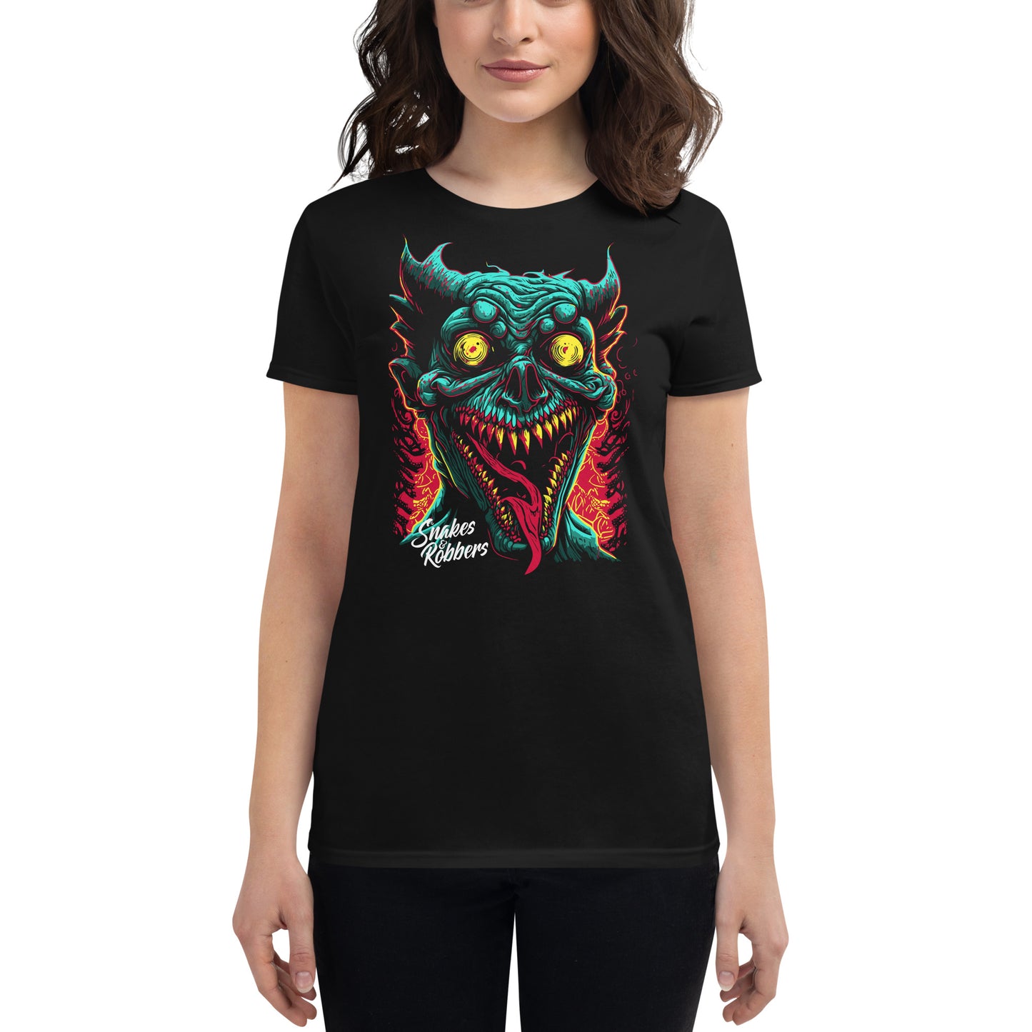 Psychedelic Demon Women's Fashion Fit T-shirt