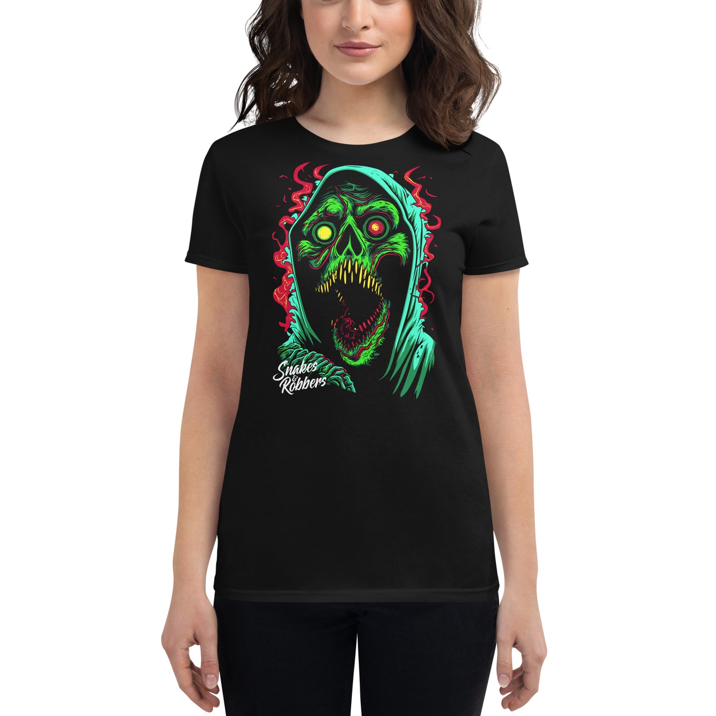 Psychedelic Grim Reaper Women's Fashion Fit T-shirt