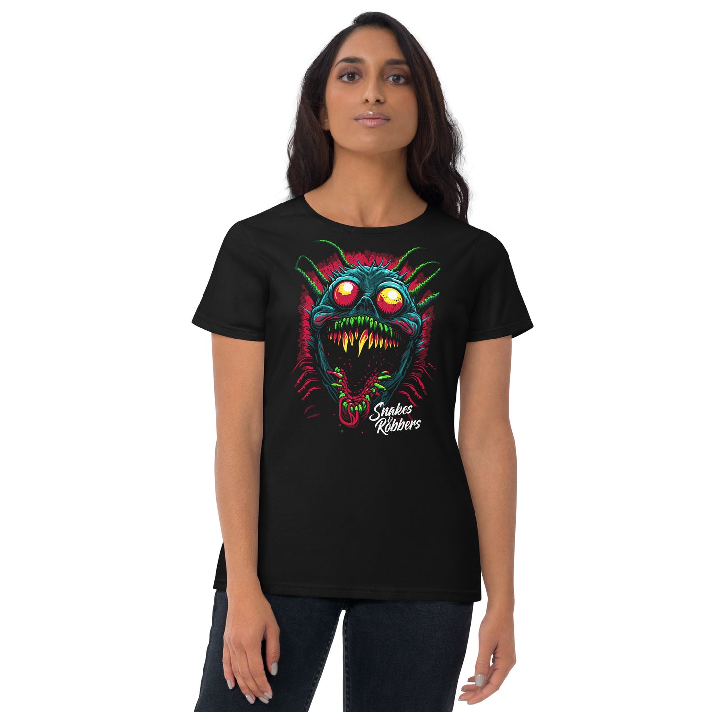 Psychedelic Monster Spider Women's Fashion Fit T-shirt