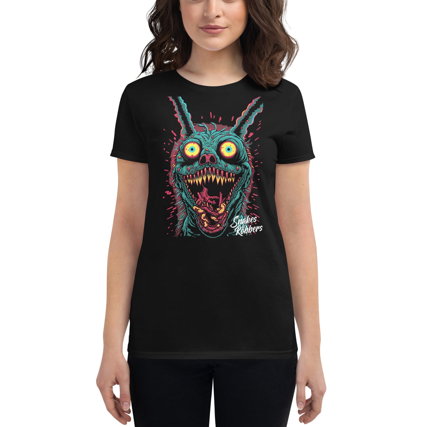 Psychedelic Monster Rabbit Women's Fashion Fit T-shirt