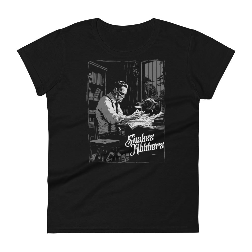 White Collar Frankenstein Women's Fashion Fit T-shirt