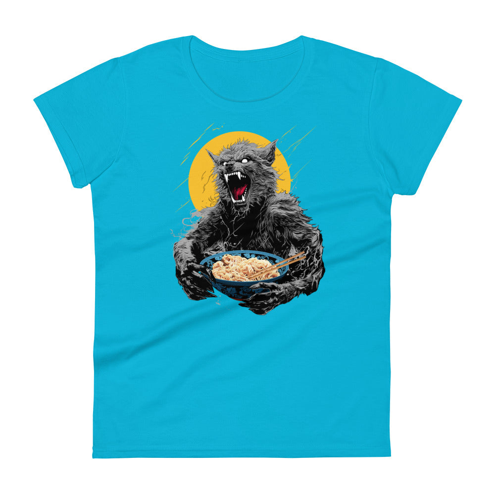 Ramen Wolf Women's Fashion Fit T-shirt