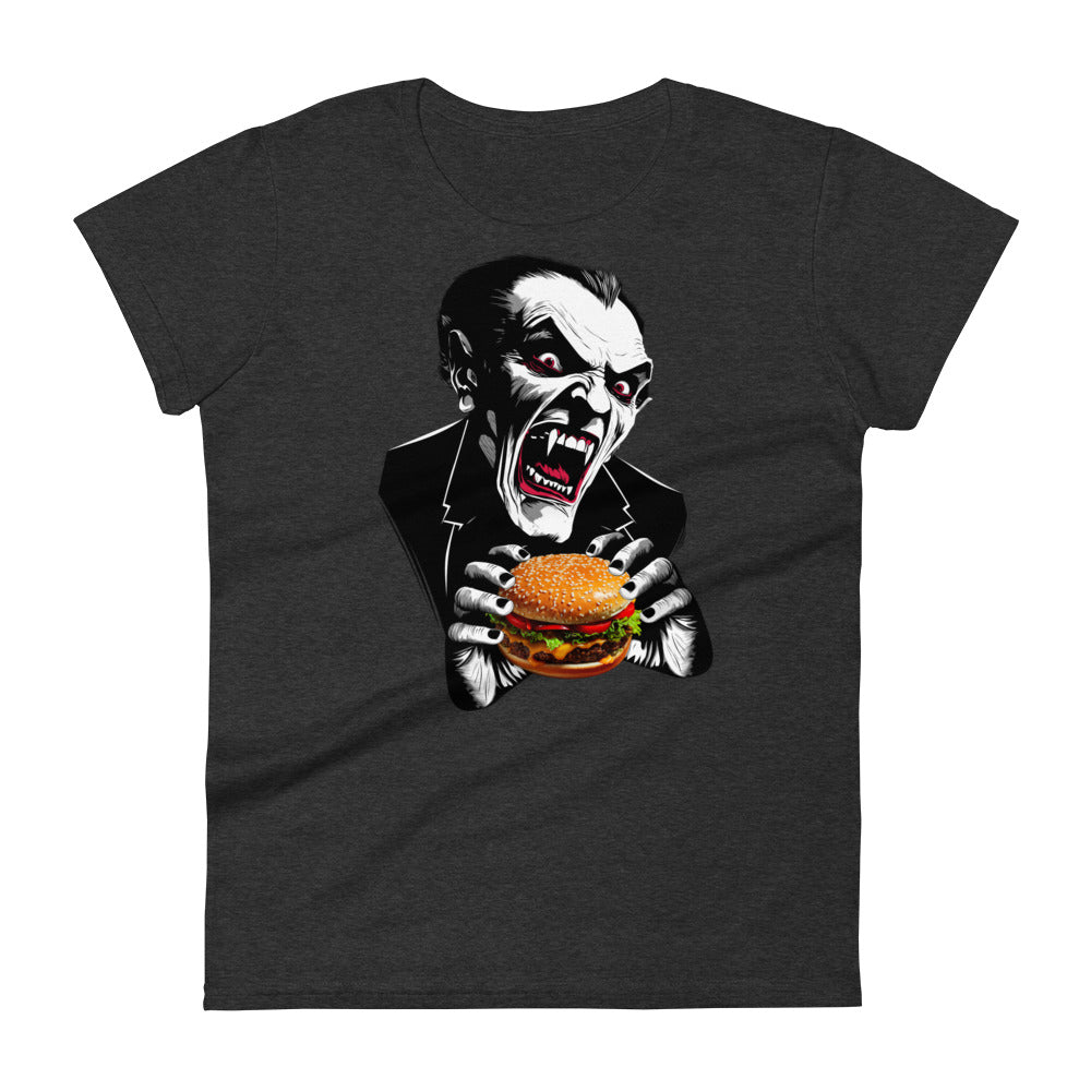 Count Cheese Burger Women's Fashion Fit T-shirt