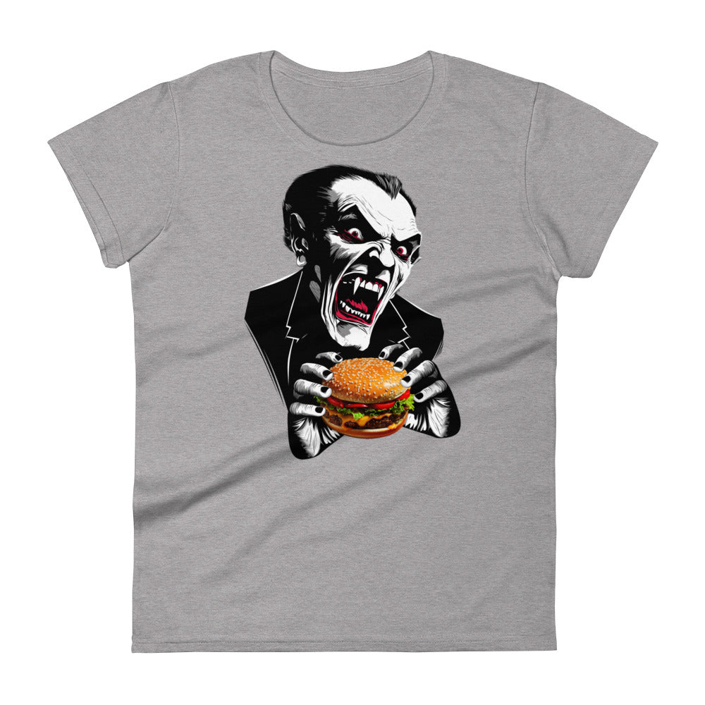 Count Cheese Burger Women's Fashion Fit T-shirt