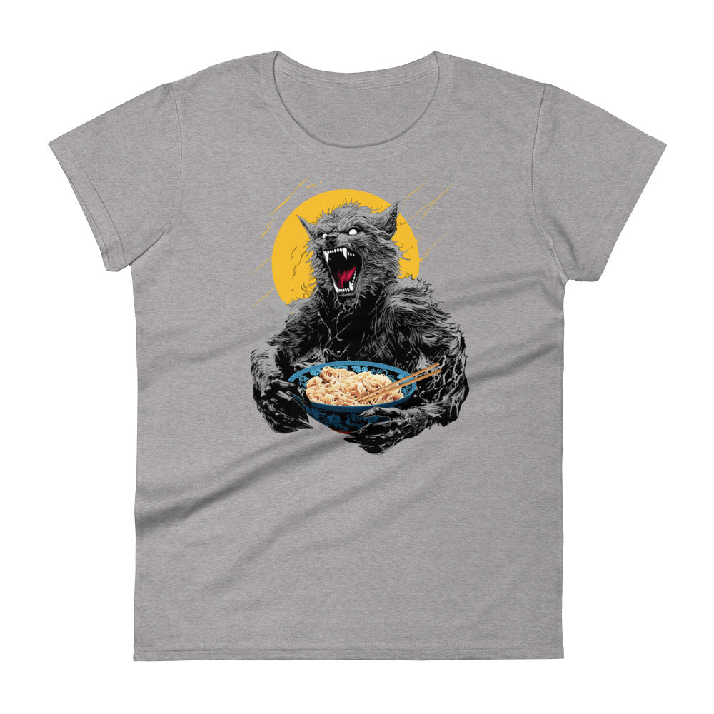 Ramen Wolf Women's Fashion Fit T-shirt