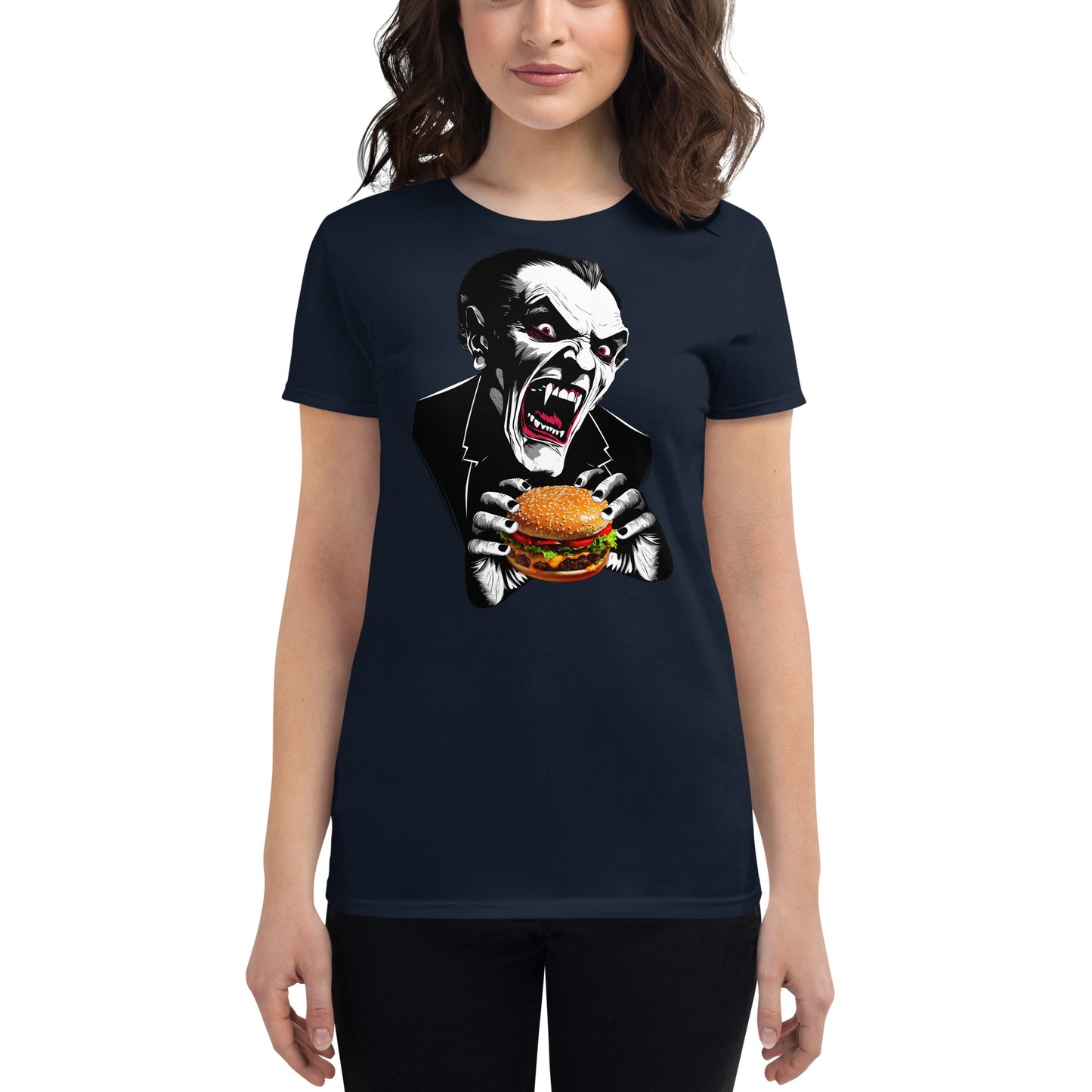 Count Cheese Burger Women's Fashion Fit T-shirt