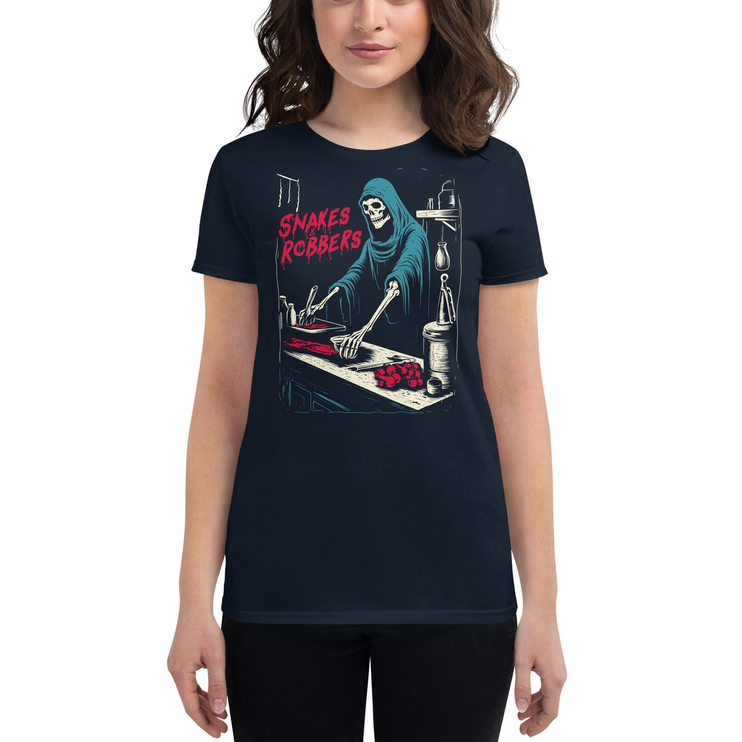 Butcher Shop Grim Reaper Women's Fashion Fit T-shirt