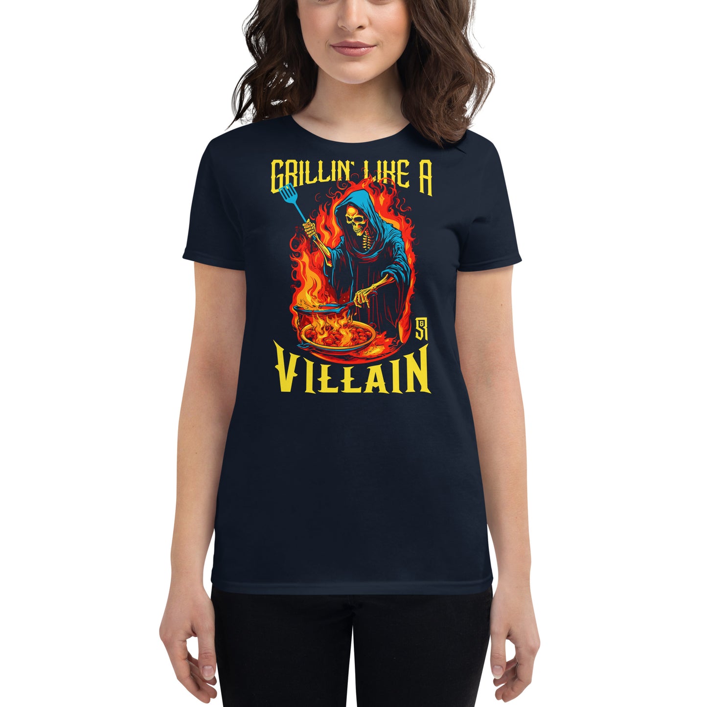 Grillin' like a Villain Grim Reaper Women's Fashion Fit T-shirt