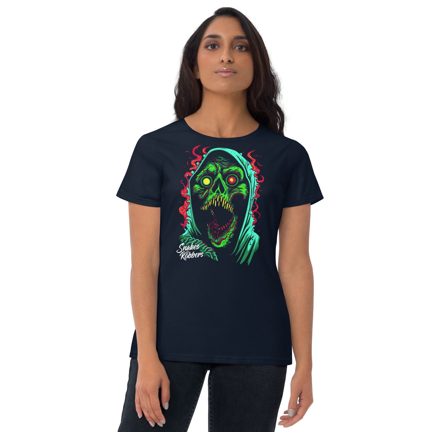 Psychedelic Grim Reaper Women's Fashion Fit T-shirt