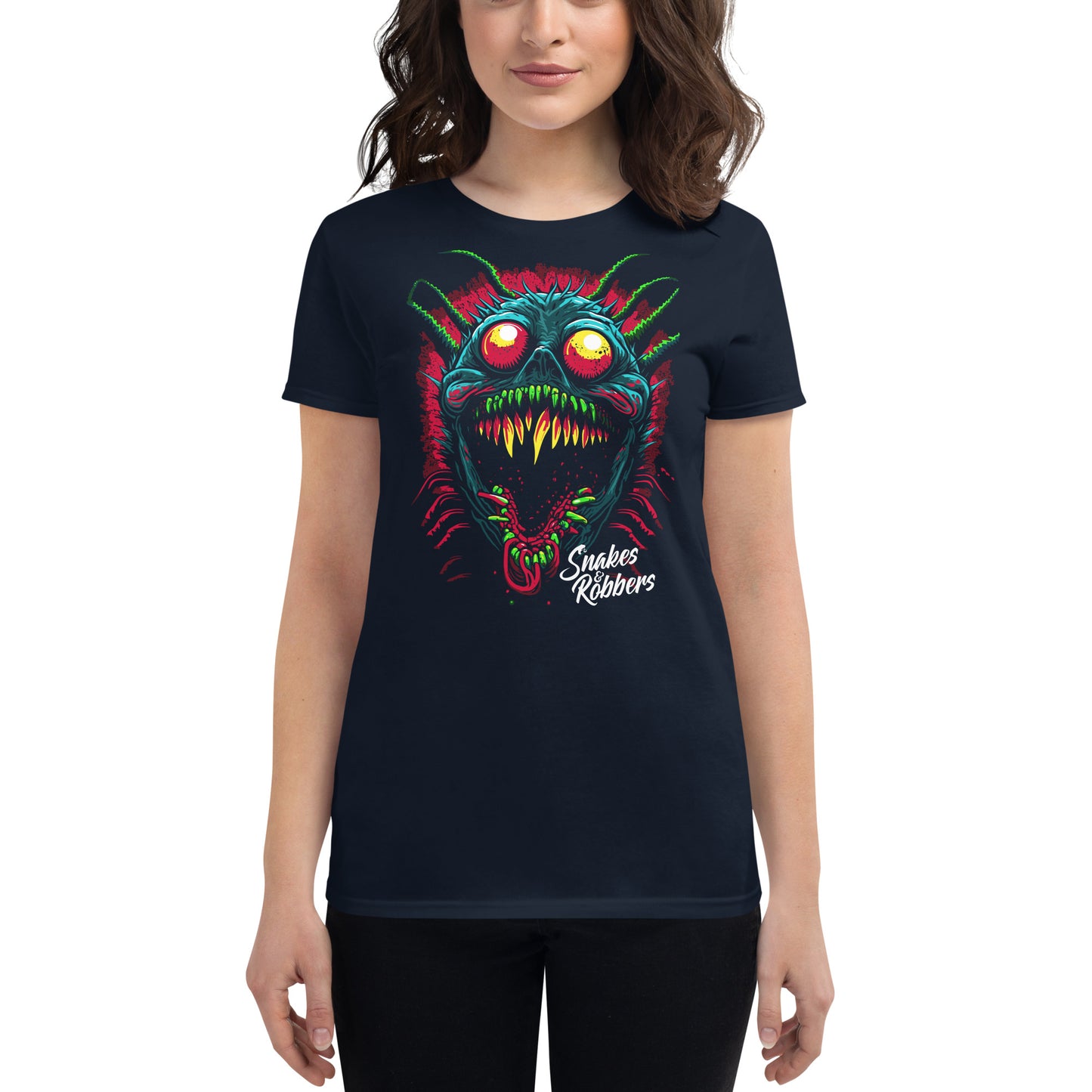 Psychedelic Monster Spider Women's Fashion Fit T-shirt