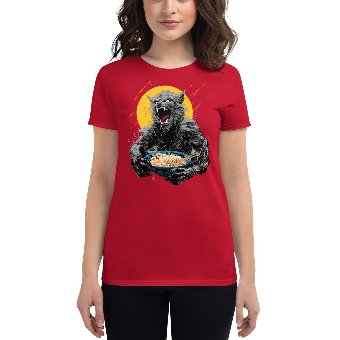 Ramen Wolf Women's Fashion Fit T-shirt