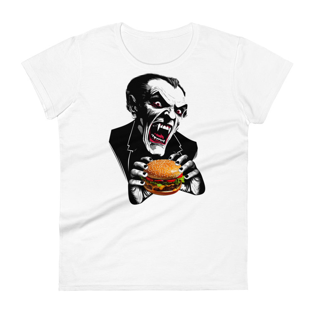 Count Cheese Burger Women's Fashion Fit T-shirt