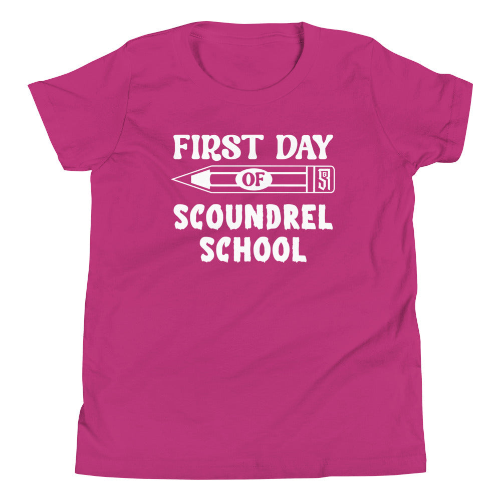 First Day of Scoundrel School Youth Short Sleeve T-Shirt