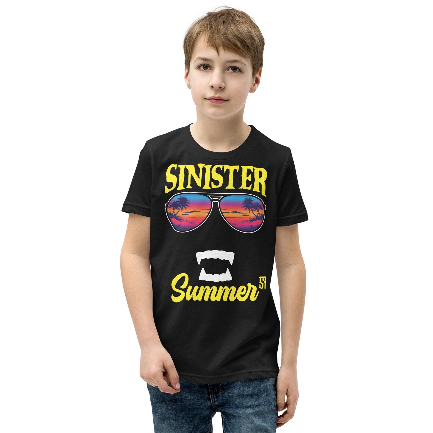 Sinister Summer Vampire Youth Short Sleeve T-Shirt