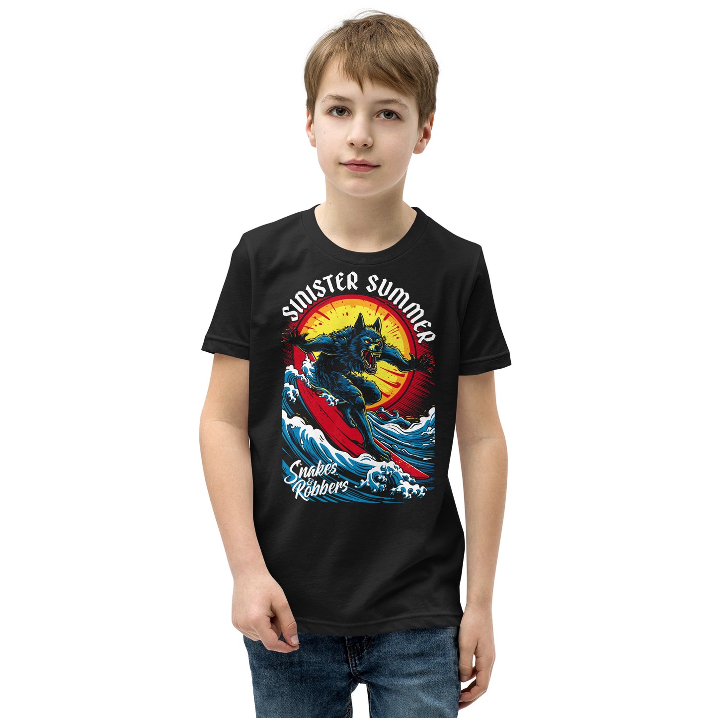 Sinister Summer Werewolf Youth Short Sleeve T-Shirt