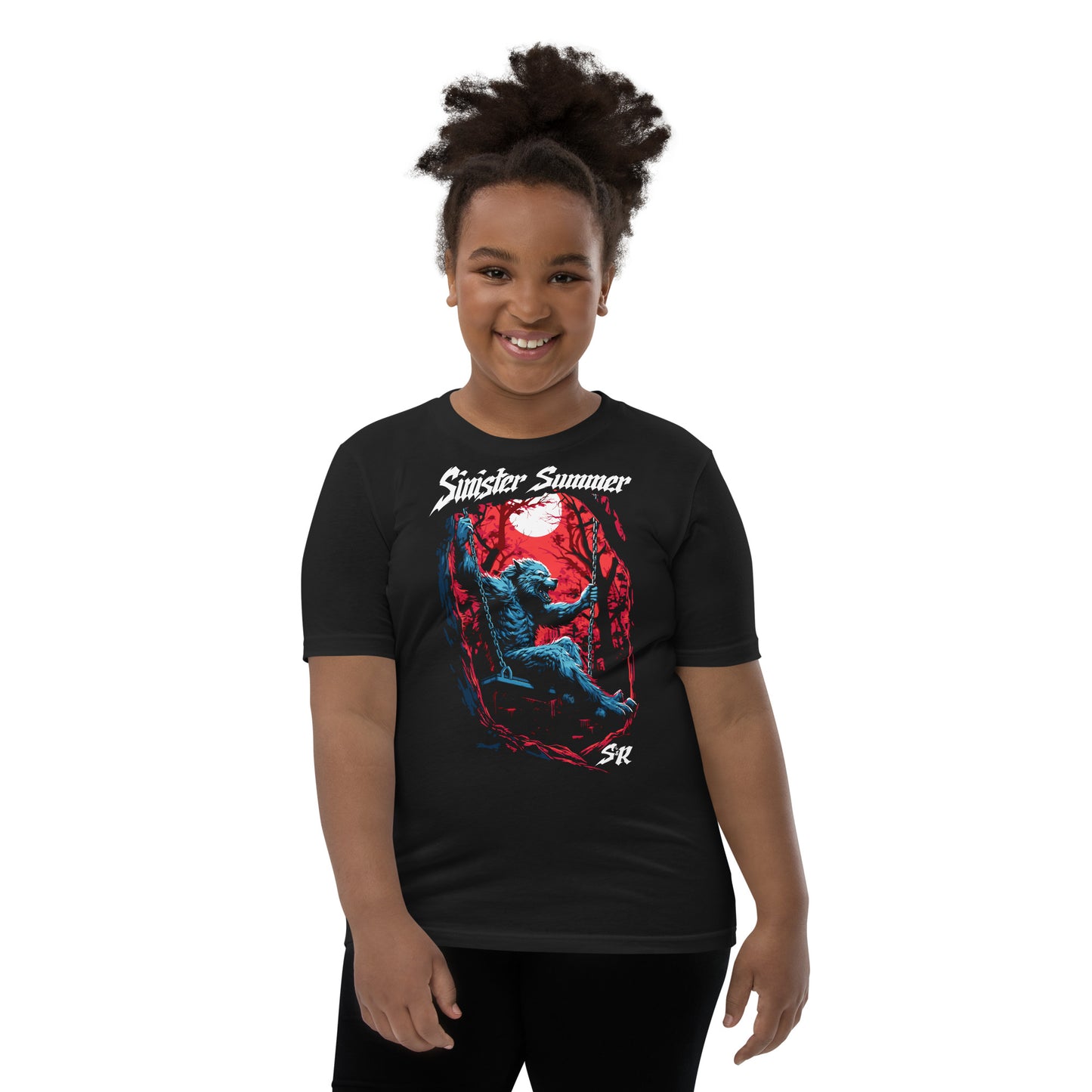 Sinister Summer Werewolf Youth Short Sleeve T-Shirt