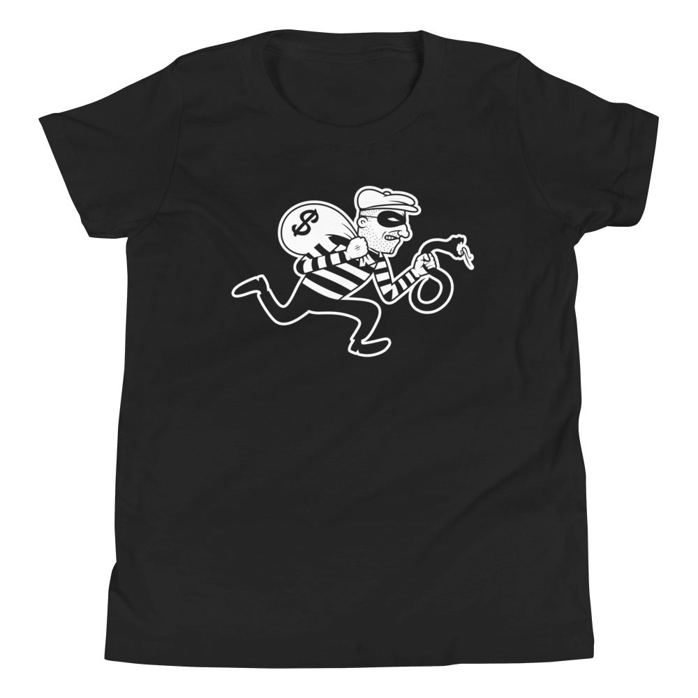 Snakes & Robbers Burglar Youth Short Sleeve T-Shirt