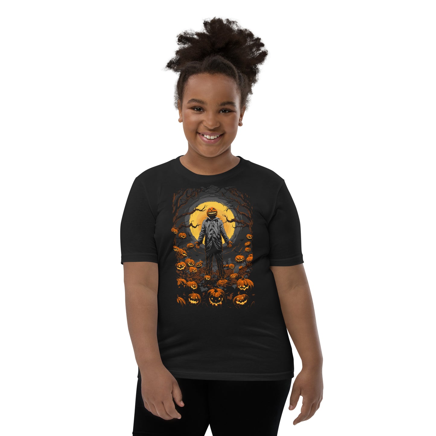 Pumpkin King and the Field of Frights Youth Short Sleeve T-Shirt