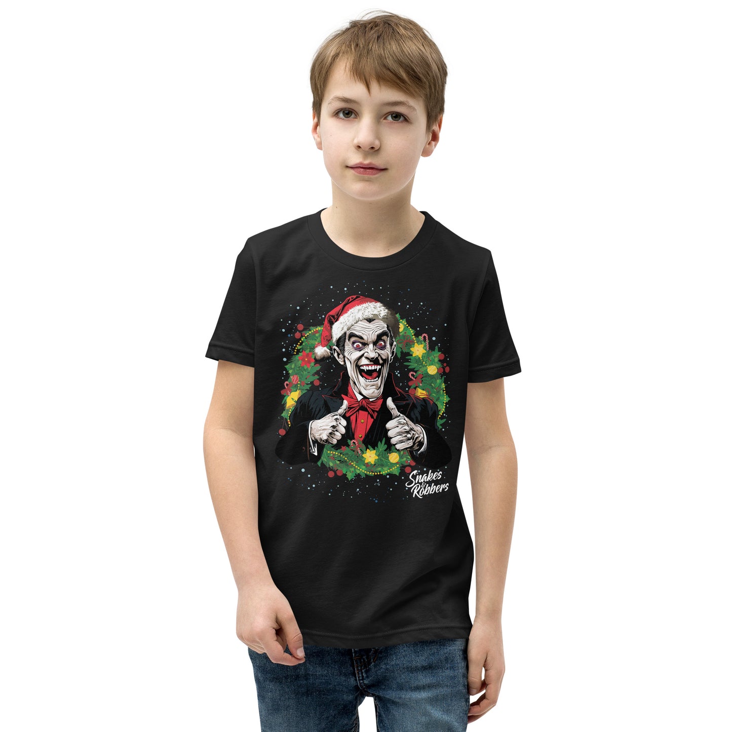 Festive Dracula Youth Short Sleeve T-Shirt