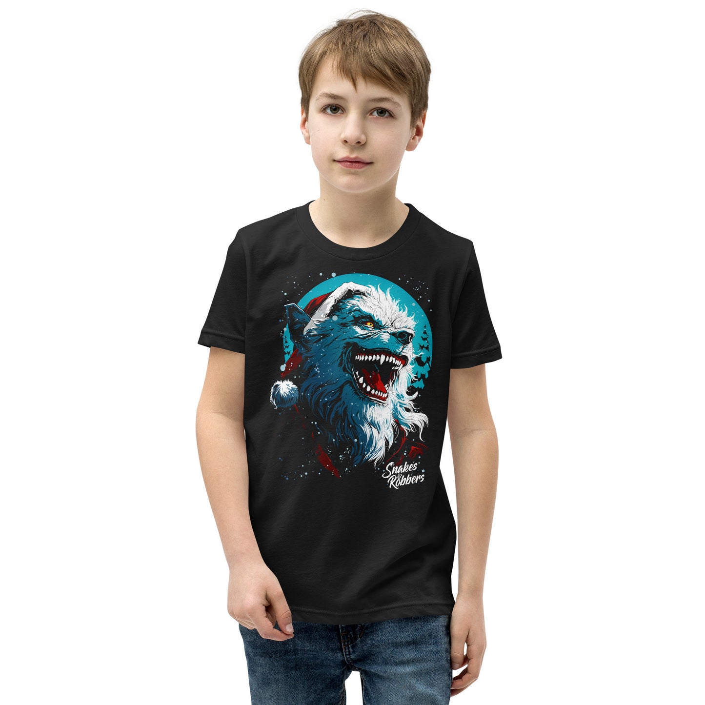 Festive Werewolf Youth Short Sleeve T-Shirt