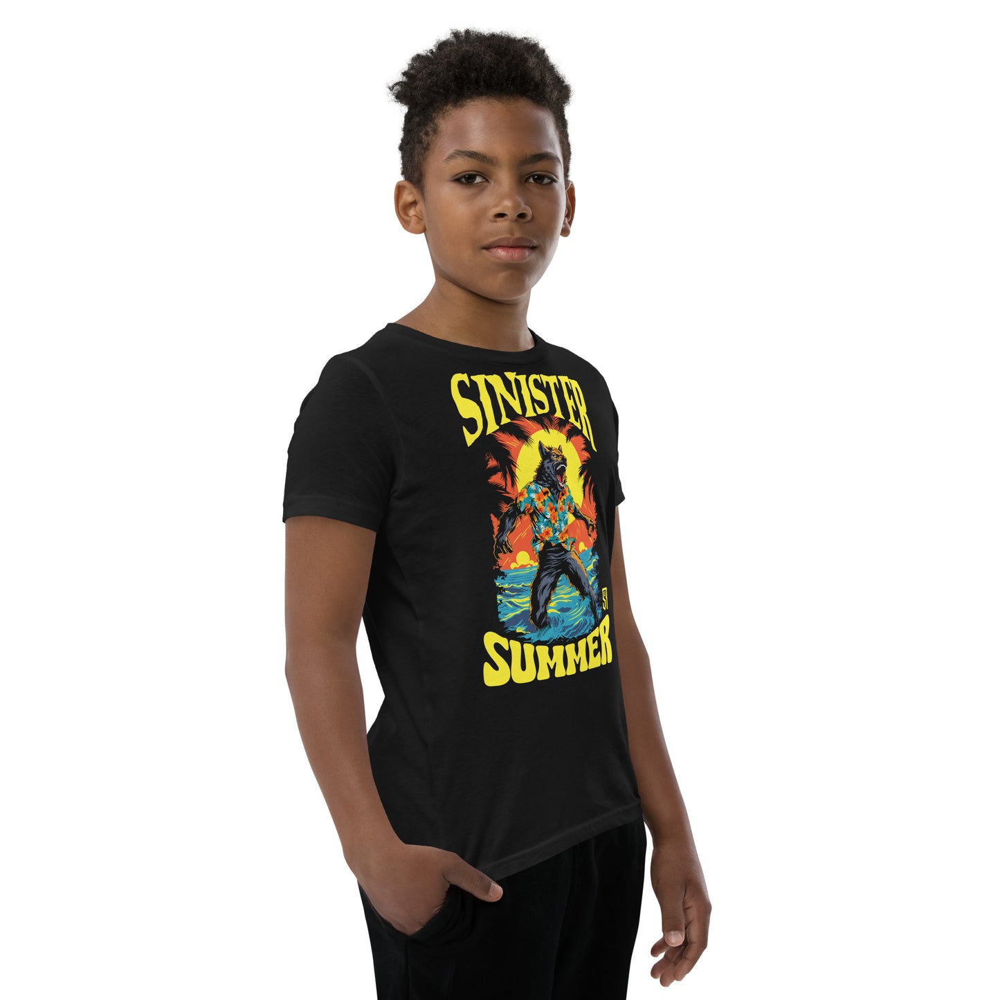 Sinister Summer Werewolf Youth Short Sleeve T-Shirt