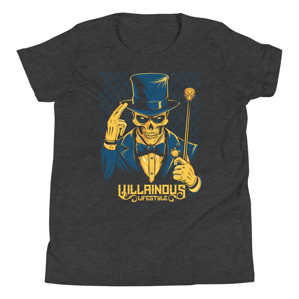 Villainous Lifestyle Skeleton Youth Short Sleeve T-Shirt