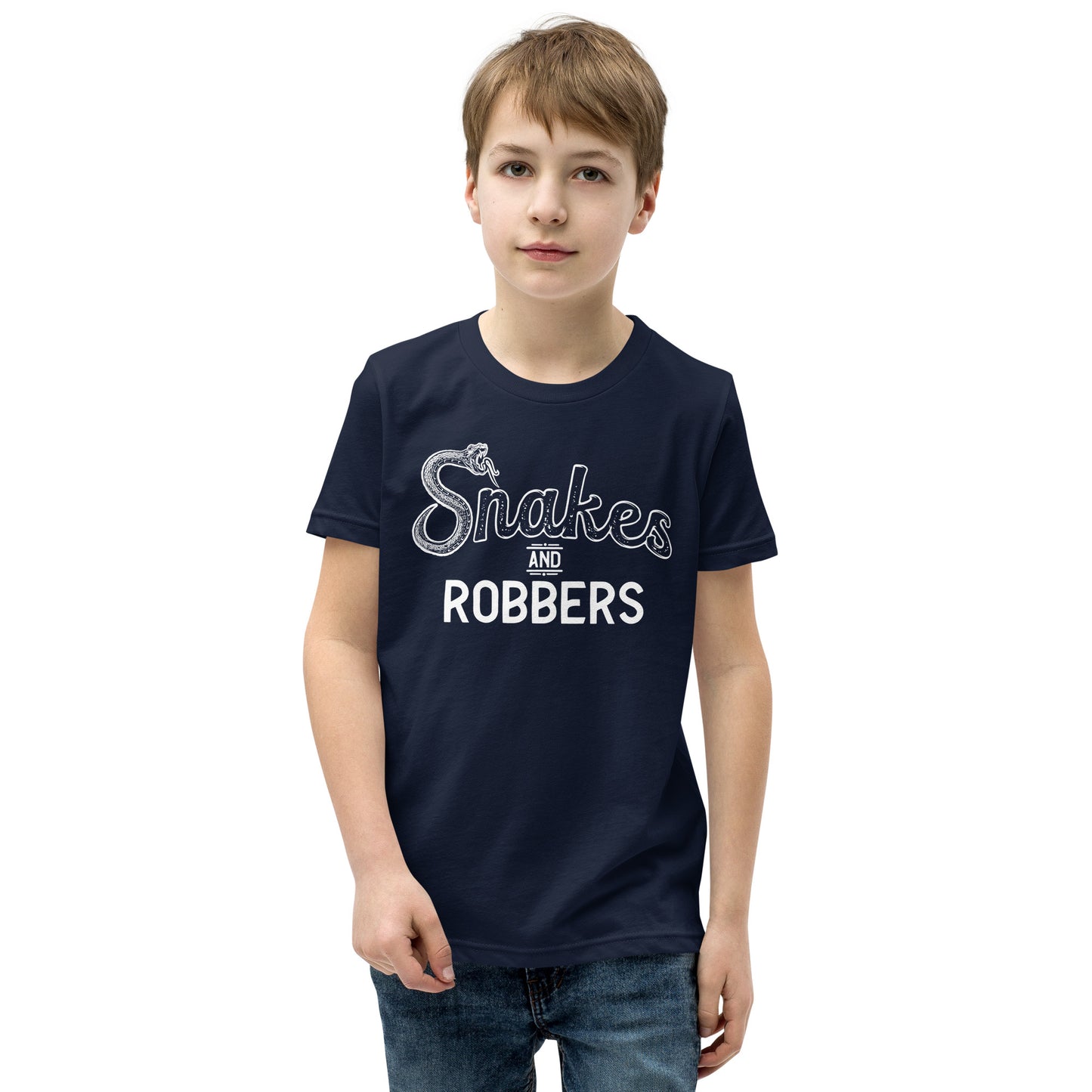 Snakes and Robbers full logo Youth Short Sleeve T-Shirt