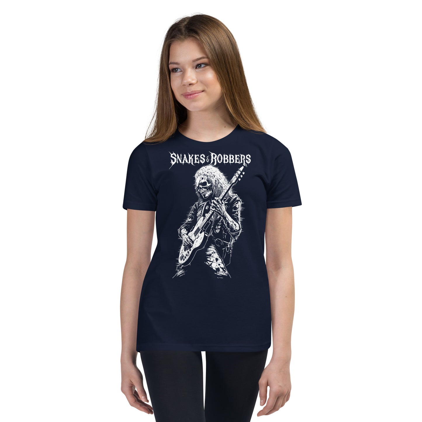 Rock Star Skeleton Youth Short Sleeve T-Shirt