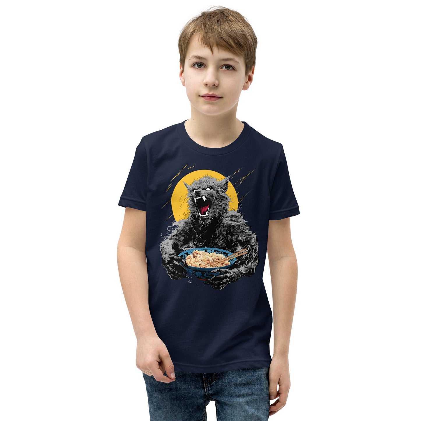 Ramen Wolf Youth Short Sleeve T-Shirt