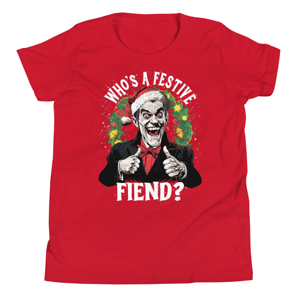 Who's a Festive Fiend? Youth Short Sleeve T-Shirt